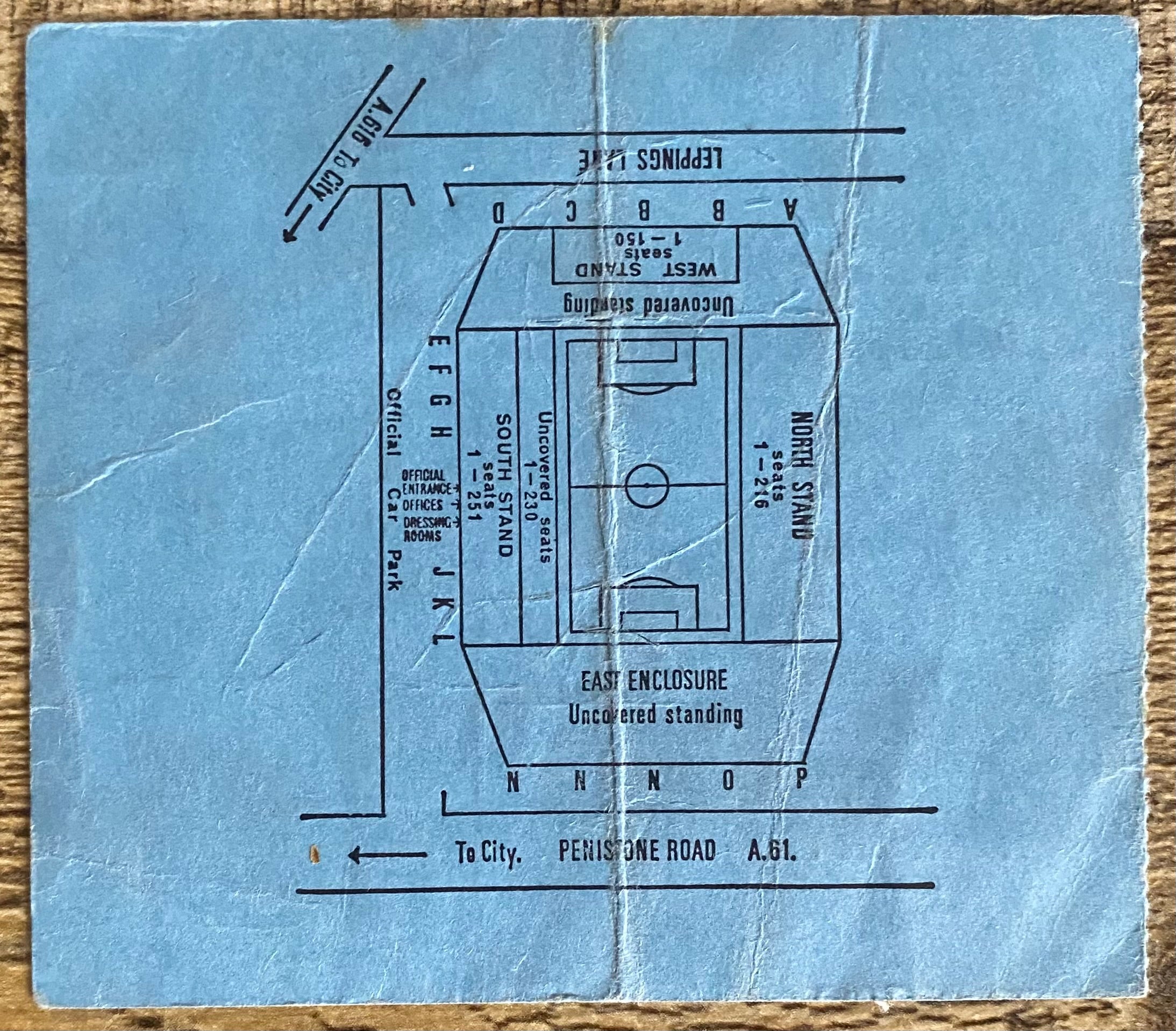 1981 ORIGINAL FA CUP SEMI FINAL TICKET TOTTENHAM HOTSPUR V WOLVERHAMPTON WANDERERS @ HILLSBOROUGH
