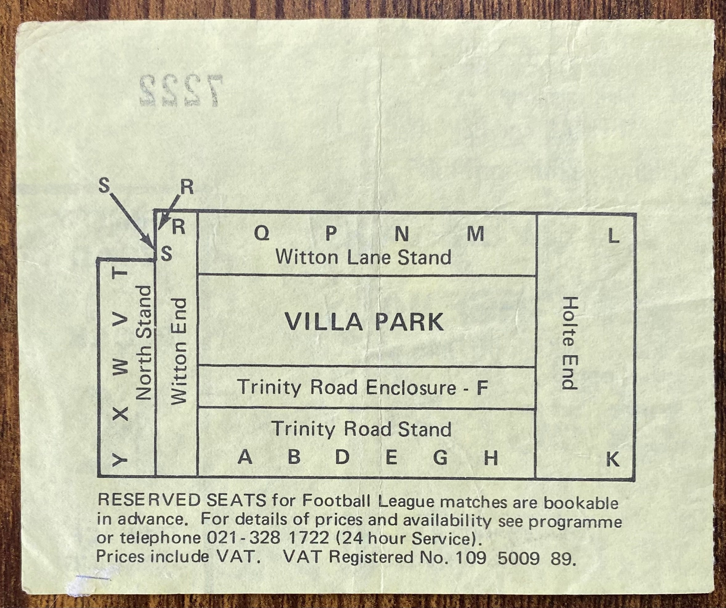 1980 ORIGINAL FA CUP SEMI FINAL 2ND REPLAY TICKET LIVERPOOL V ARSENAL @VILLA PARK