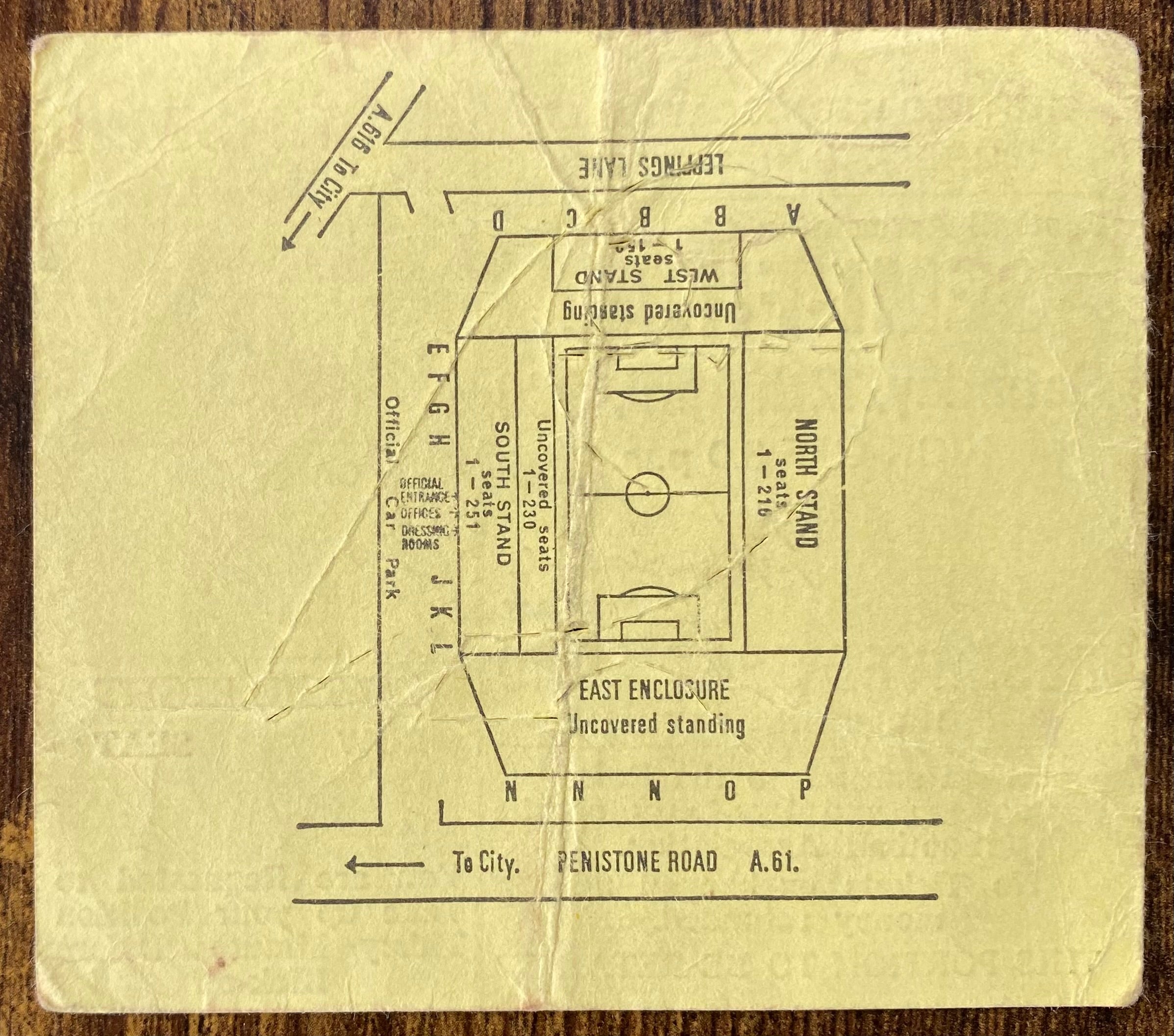 1980 ORIGINAL FA CUP SEMI FINAL TICKET LIVERPOOL V ARSENAL @ HILLSBOROUGH