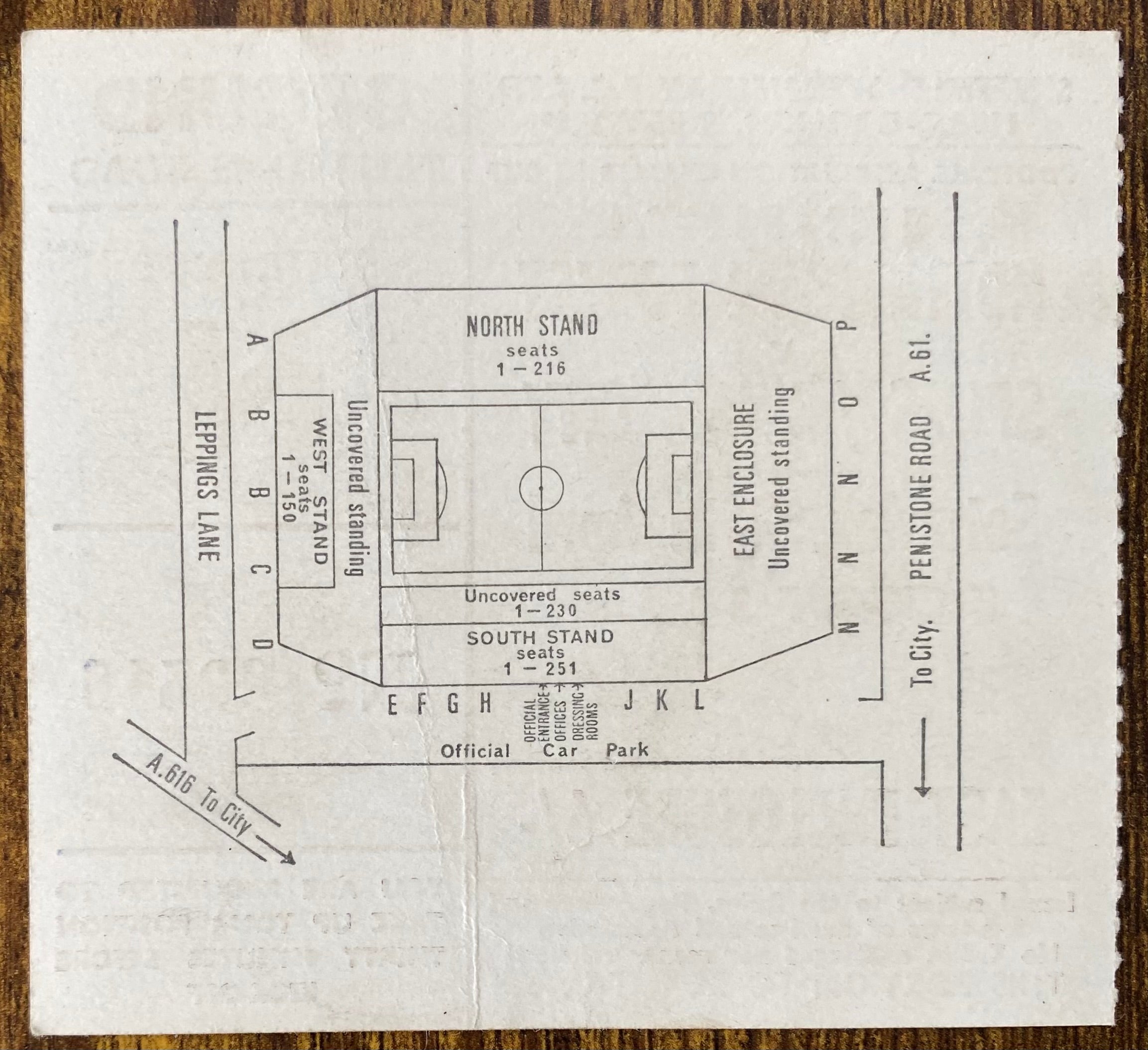 1967 ORIGINAL FA CUP SEMI FINAL TICKET TOTTENHAM HOTSPUR V BIRMINGHAM CITY @ HILLSBOROUGH