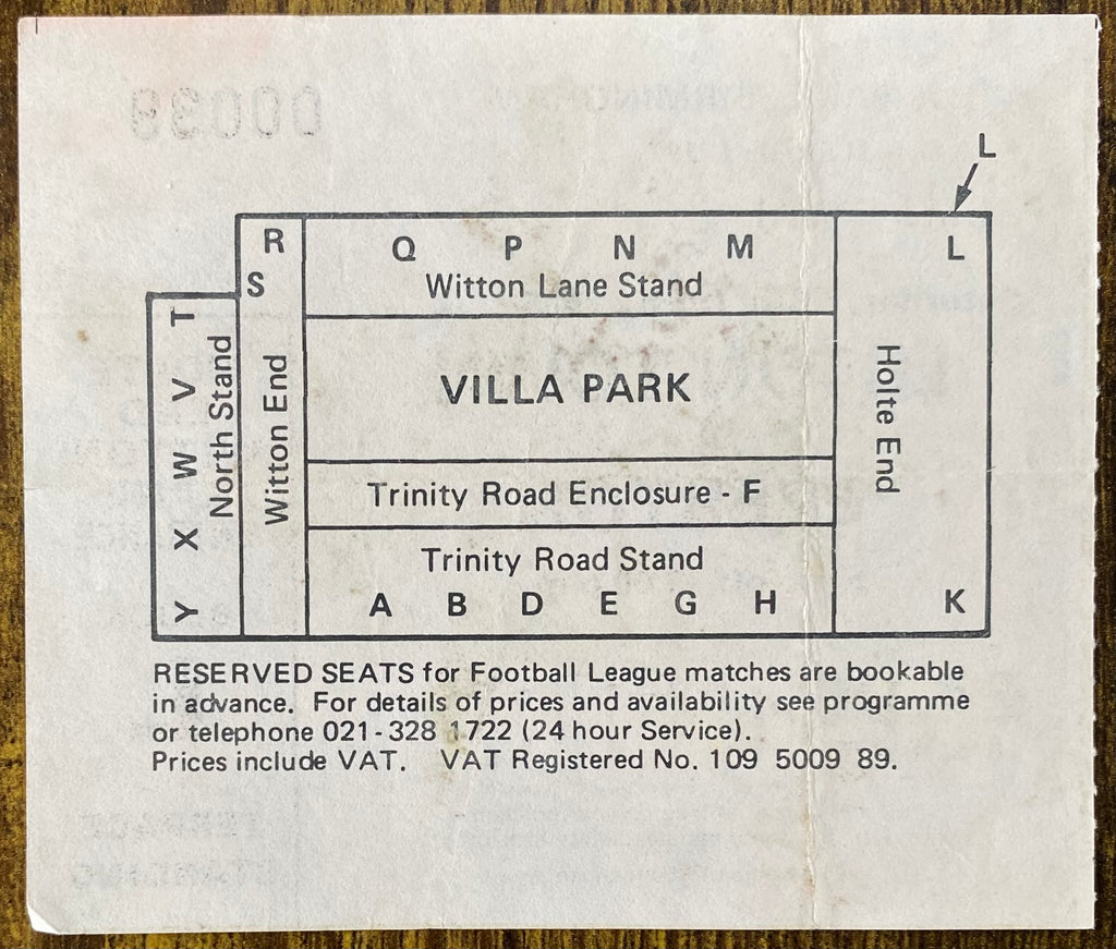 1985 ORIGINAL FA CUP SEMI FINAL TICKET EVERTON V LUTON TOWN @ VILLA PARK