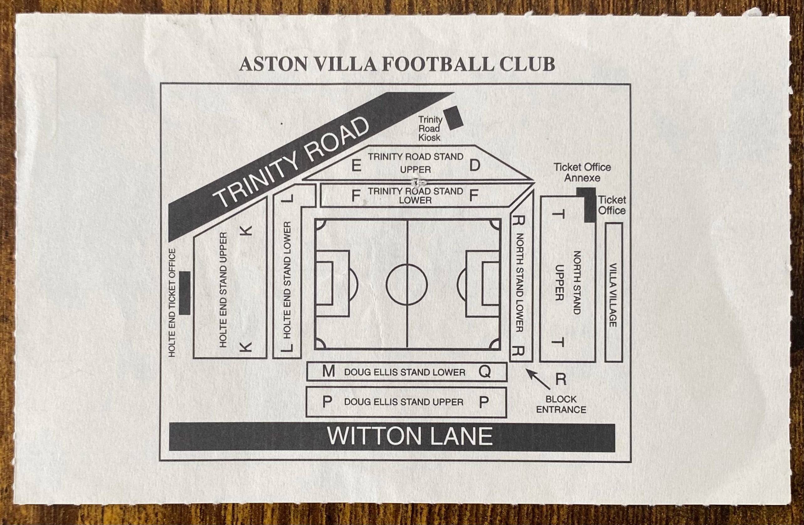 1998 ORIGINAL FA CUP SEMI FINAL TICKET WOLVERHAMPTON WANDERERS V ARSENAL @VILLA PARK