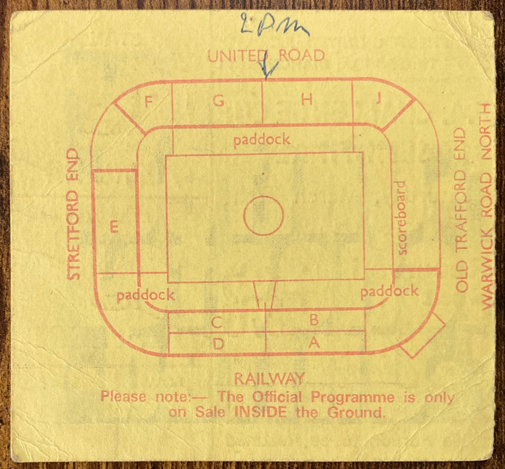 1971 ORIGINAL FA CUP SEMI FINAL TICKET LIVERPOOL V EVERTON @ OLD TRAFFORD