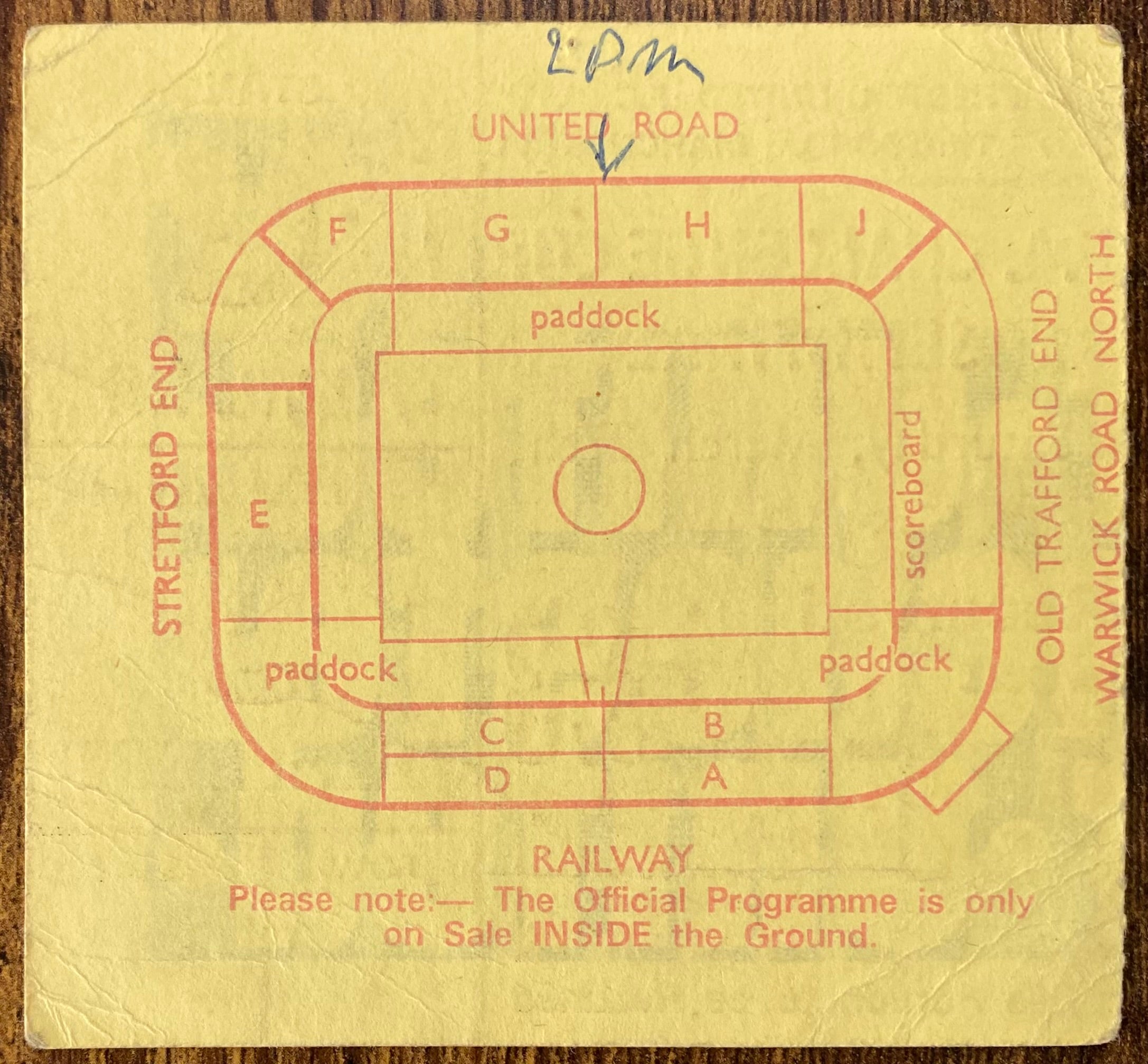 1971 ORIGINAL FA CUP SEMI FINAL TICKET LIVERPOOL V EVERTON @ OLD TRAFFORD