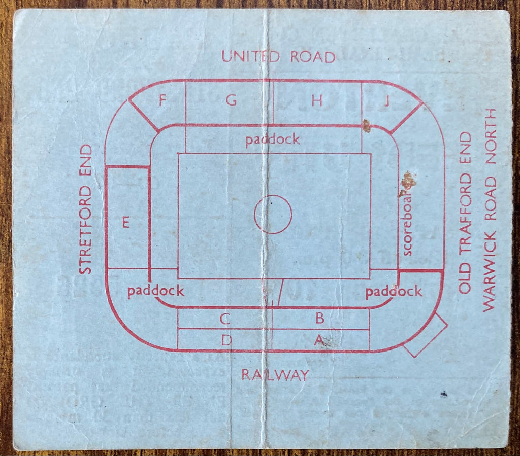 1968 ORIGINAL FA CUP SEMI FINAL TICKET LEEDS UNITED V EVERTON @ OLD TRAFFORD