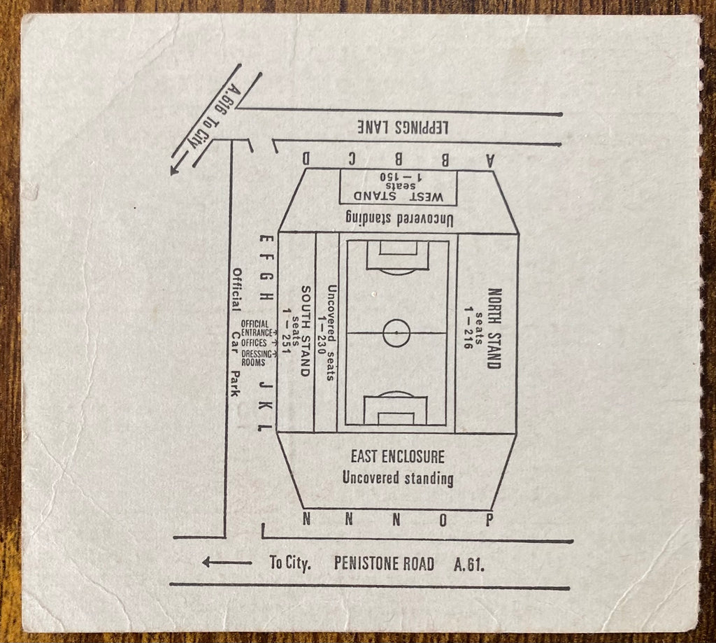 1973 ORIGINAL FA CUP SEMI FINAL TICKET SUNDERLAND V ARSENAL @ HILLSBOROUGH