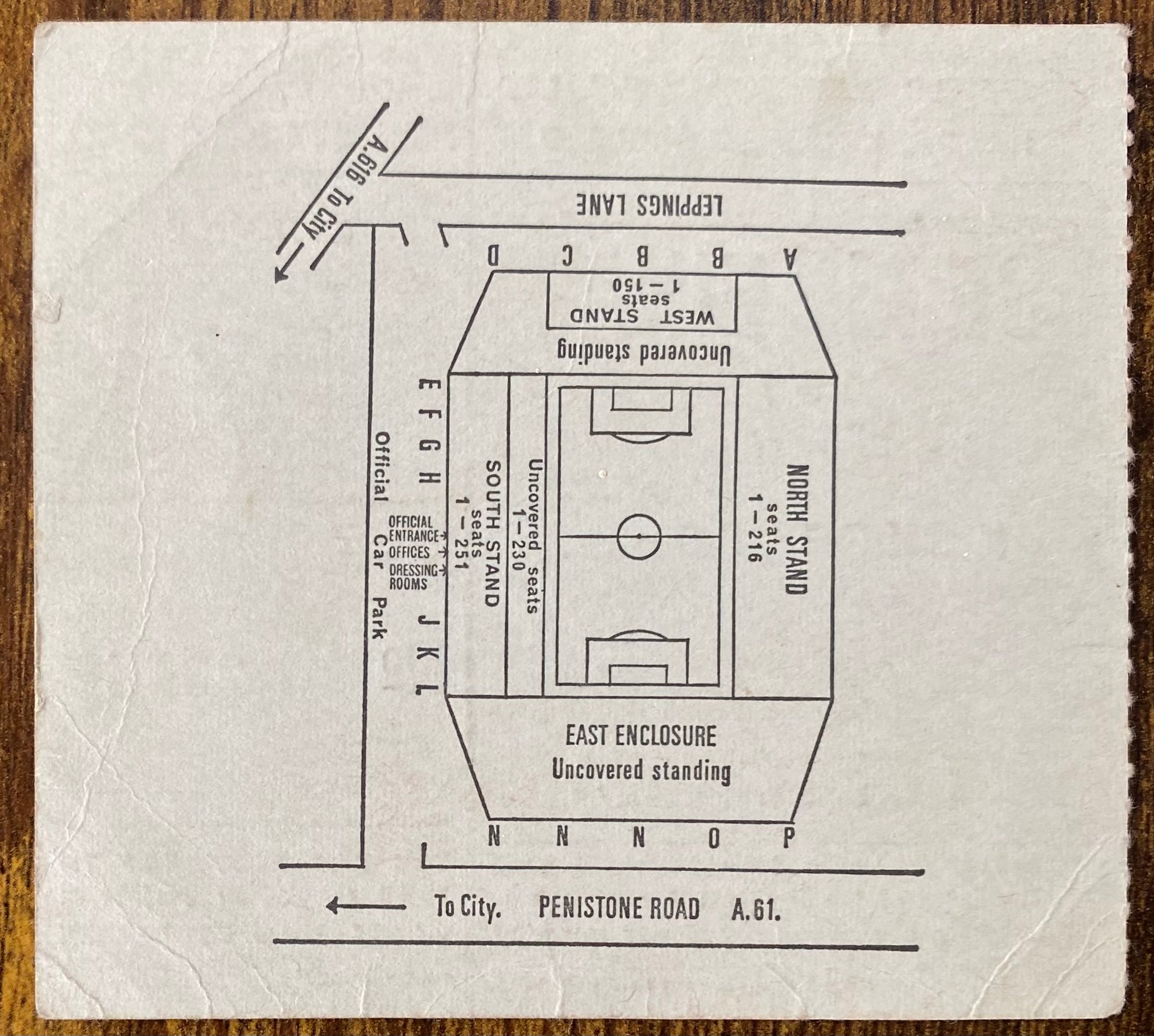 1973 ORIGINAL FA CUP SEMI FINAL TICKET SUNDERLAND V ARSENAL @ HILLSBOROUGH