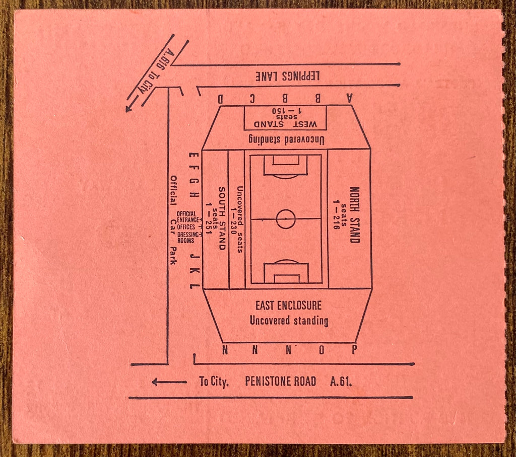 1974 ORIGINAL FA CUP SEMI FINAL TICKET NEWCASTLE UNITED V BURNLEY @ HILLSBOROUGH