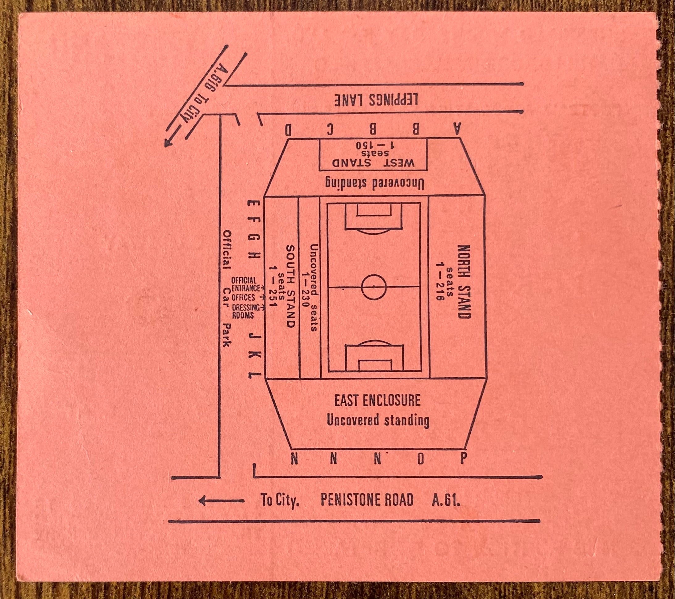 1974 ORIGINAL FA CUP SEMI FINAL TICKET NEWCASTLE UNITED V BURNLEY @ HILLSBOROUGH