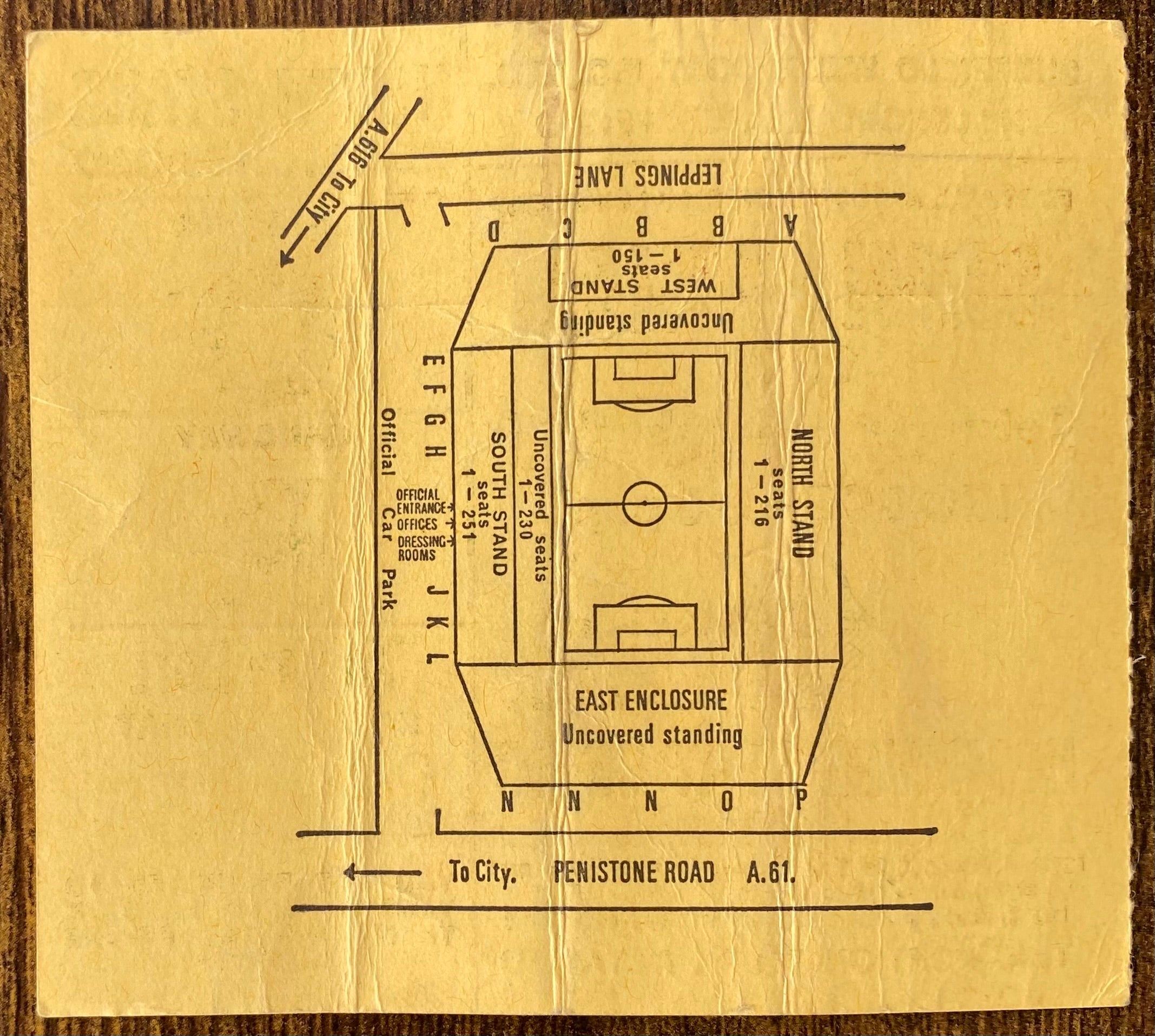 1974 ORIGINAL FA CUP SEMI FINAL TICKET NEWCASTLE UNITED V BURNLEY @ HILLSBOROUGH