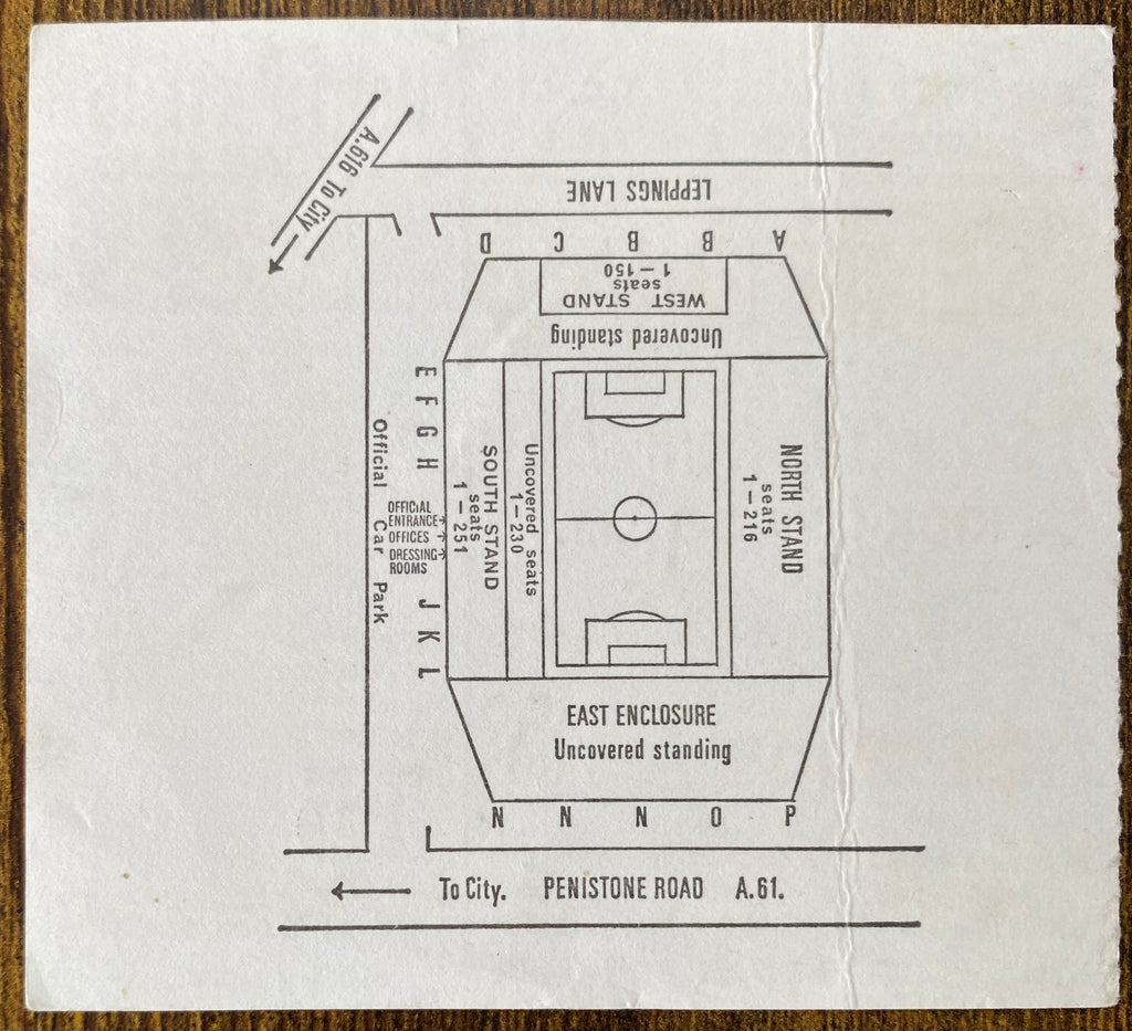 1973 ORIGINAL FA CUP SEMI FINAL TICKET SUNDERLAND V ARSENAL @ HILLSBOROUGH