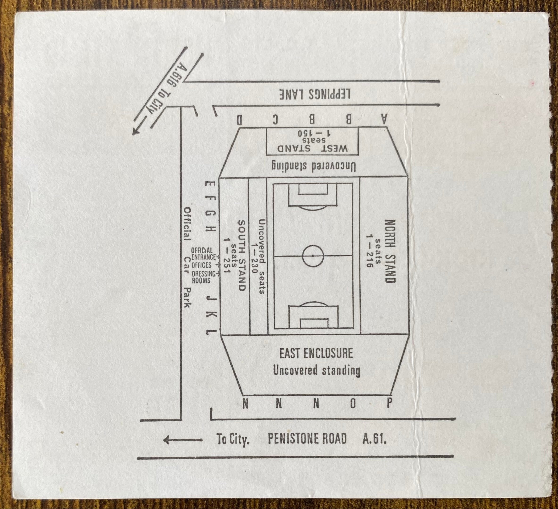 1973 ORIGINAL FA CUP SEMI FINAL TICKET SUNDERLAND V ARSENAL @ HILLSBOROUGH