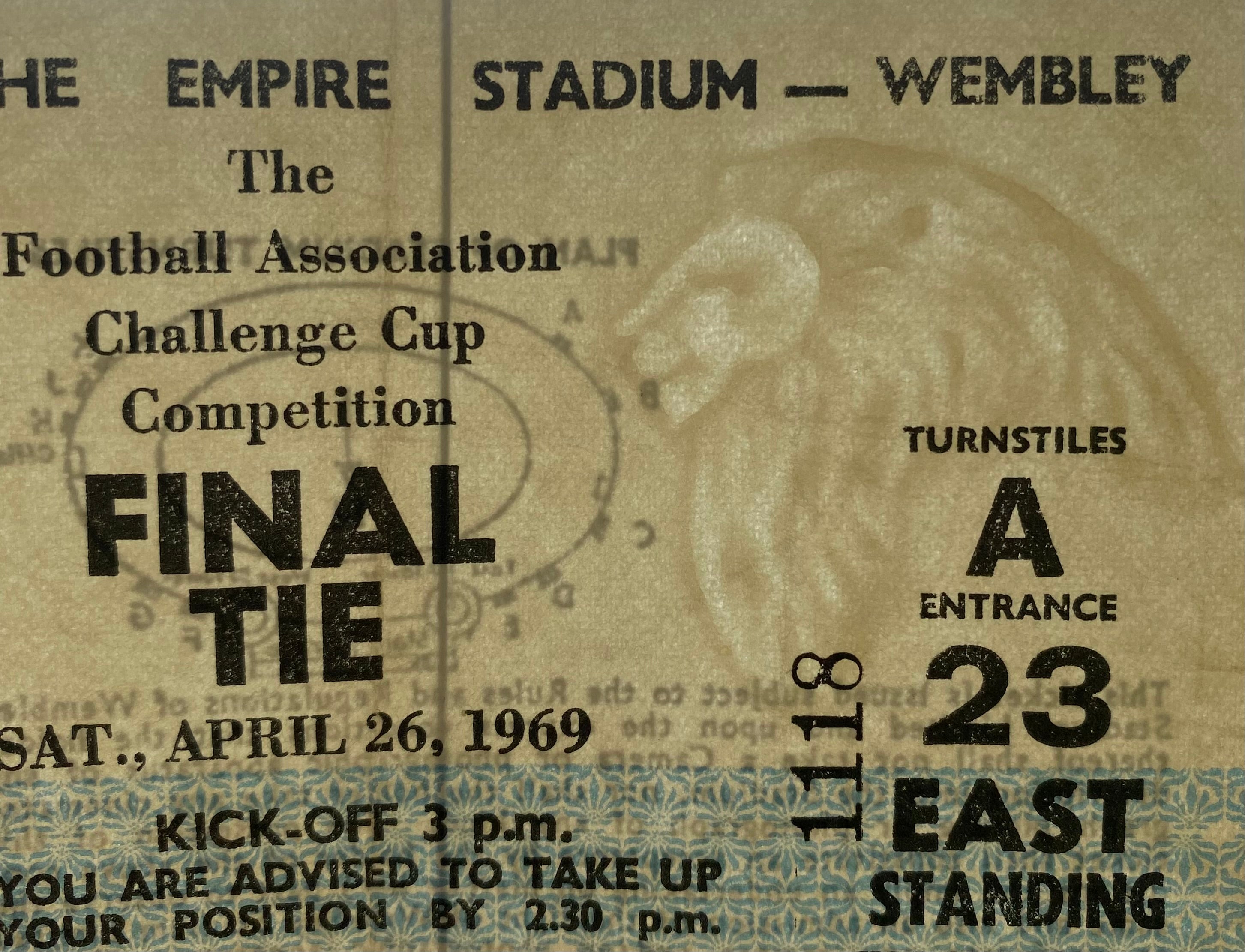 1969 ORIGINAL FA CUP FINAL TICKET LEICESTER CITY V MANCHESTER CITY