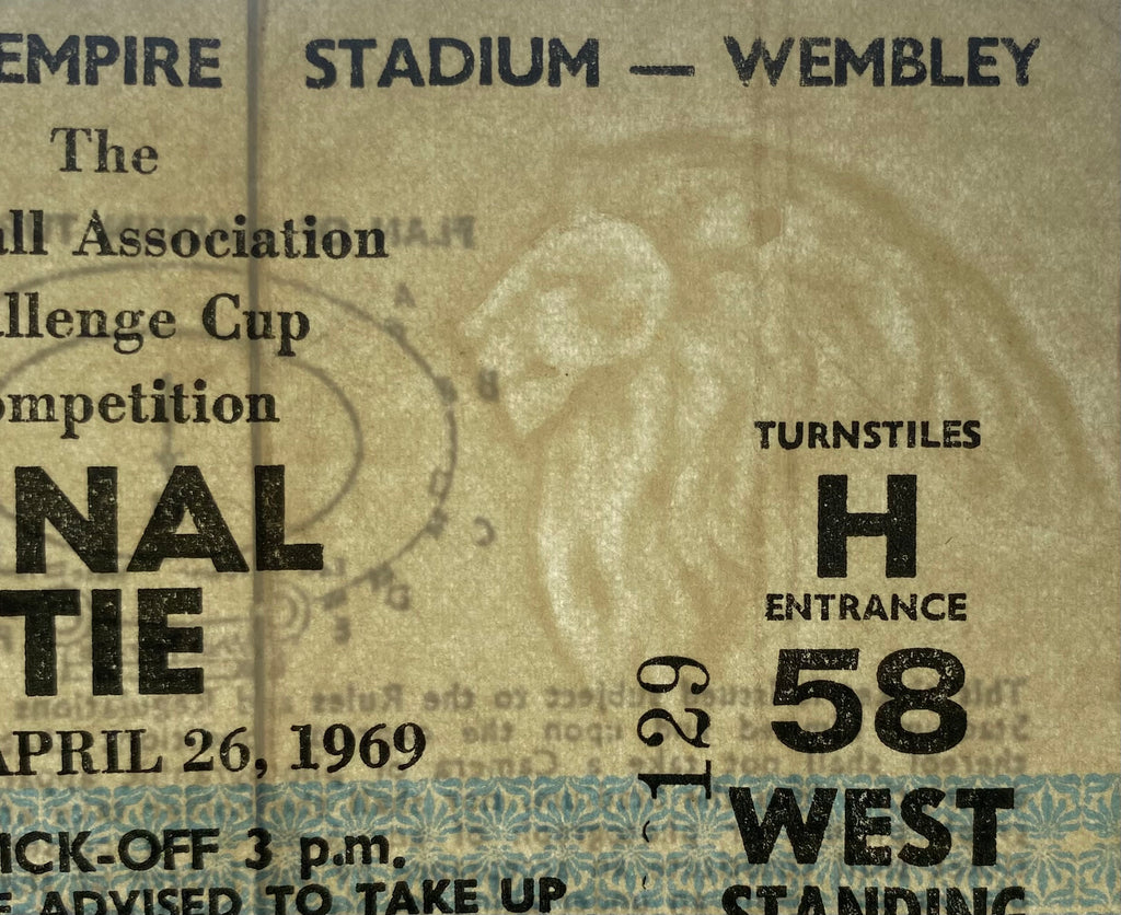 1969 ORIGINAL FA CUP FINAL TICKET LEICESTER CITY V MANCHESTER CITY