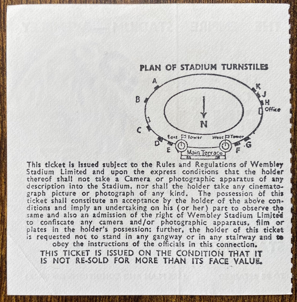 1969 ORIGINAL FA CUP FINAL TICKET LEICESTER CITY V MANCHESTER CITY