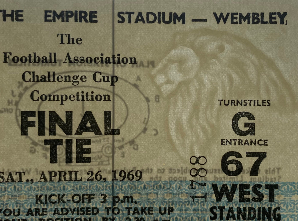 1969 ORIGINAL FA CUP FINAL TICKET LEICESTER CITY V MANCHESTER CITY