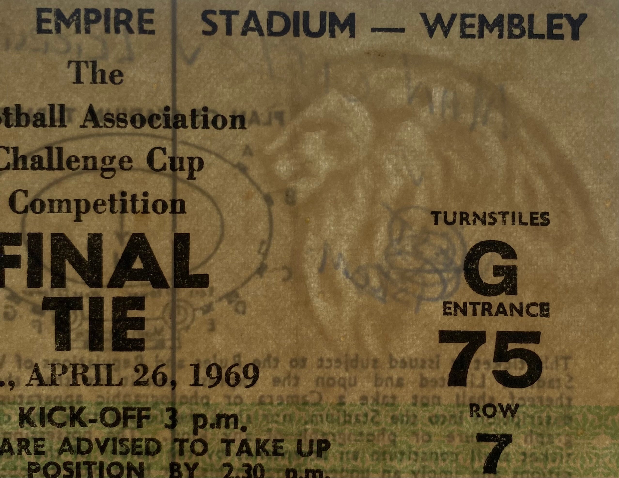 1969 ORIGINAL FA CUP FINAL TICKET LEICESTER CITY V MANCHESTER CITY