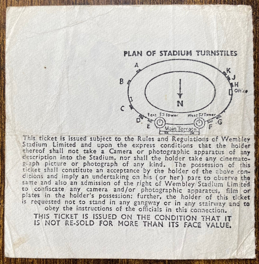 1969 ORIGINAL FA CUP FINAL TICKET LEICESTER CITY V MANCHESTER CITY