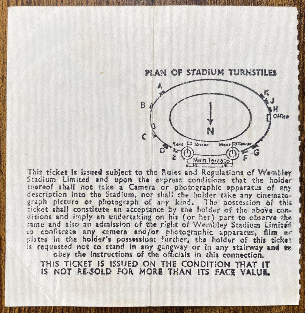 1969 ORIGINAL FA CUP FINAL TICKET LEICESTER CITY V MANCHESTER CITY