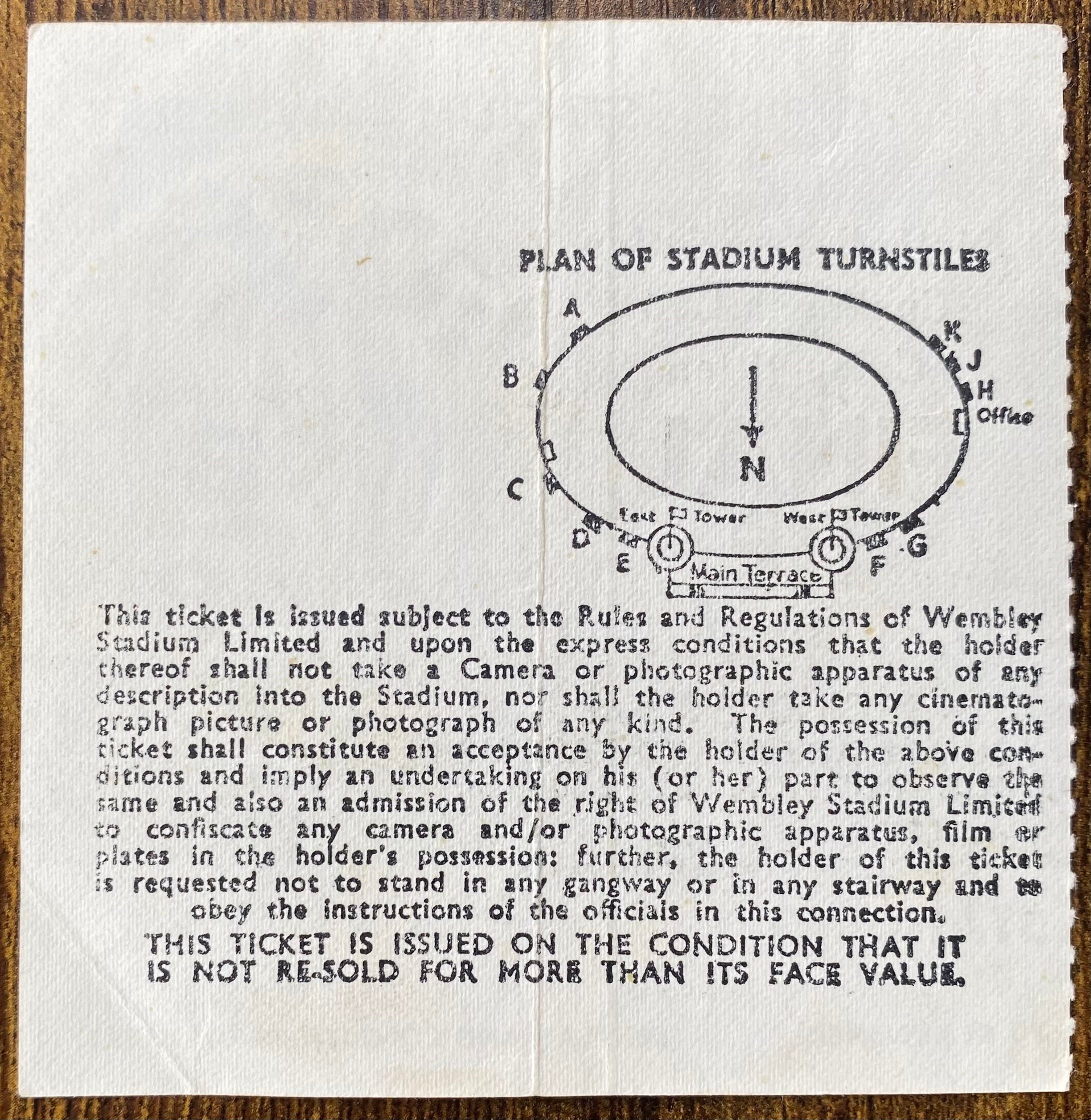 1969 ORIGINAL FA CUP FINAL TICKET LEICESTER CITY V MANCHESTER CITY