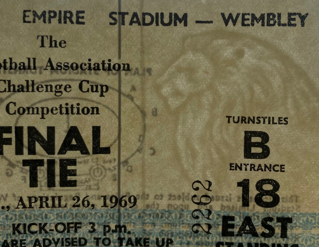 1969 ORIGINAL FA CUP FINAL TICKET LEICESTER CITY V MANCHESTER CITY