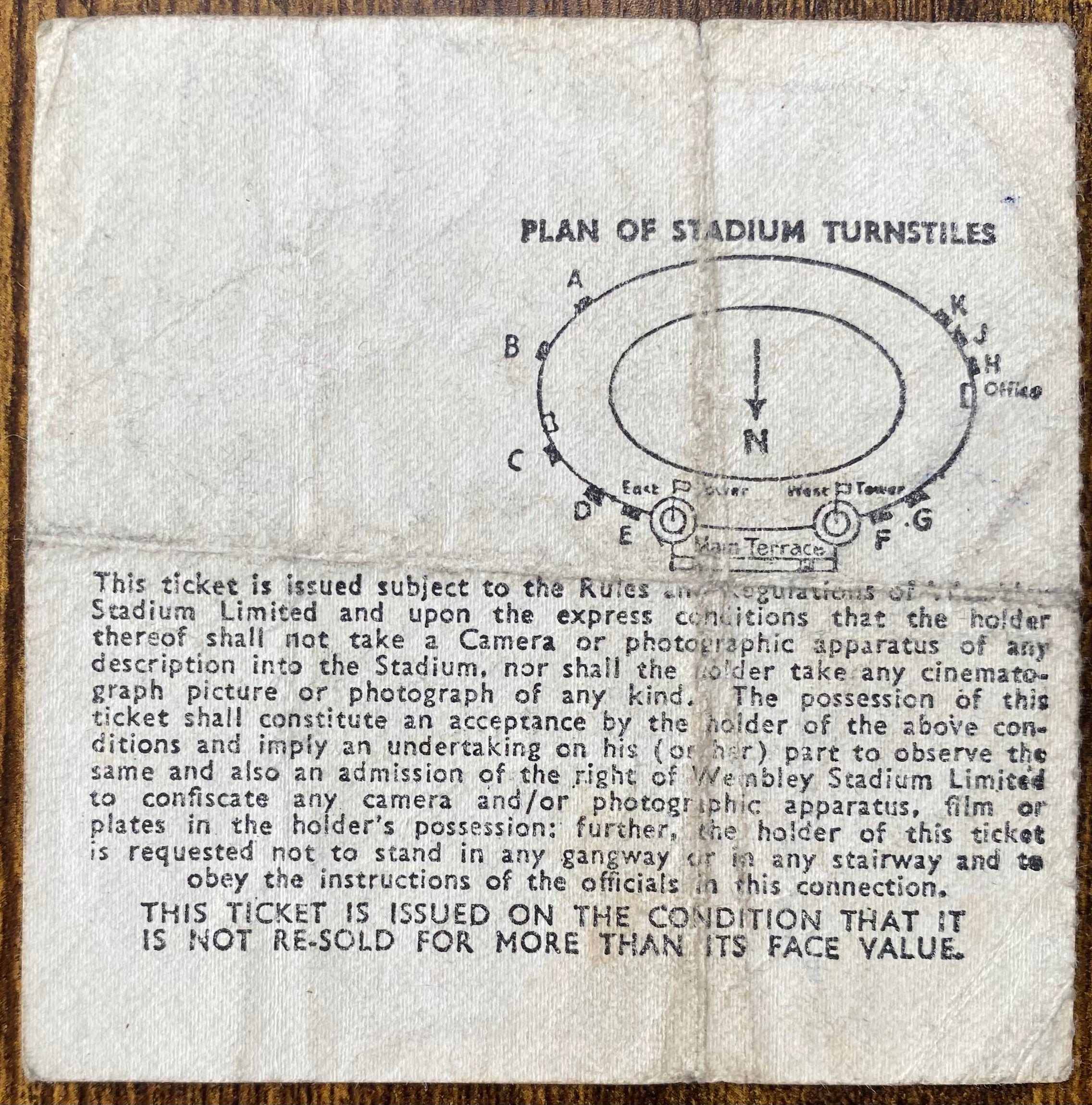 1969 ORIGINAL FA CUP FINAL TICKET LEICESTER CITY V MANCHESTER CITY