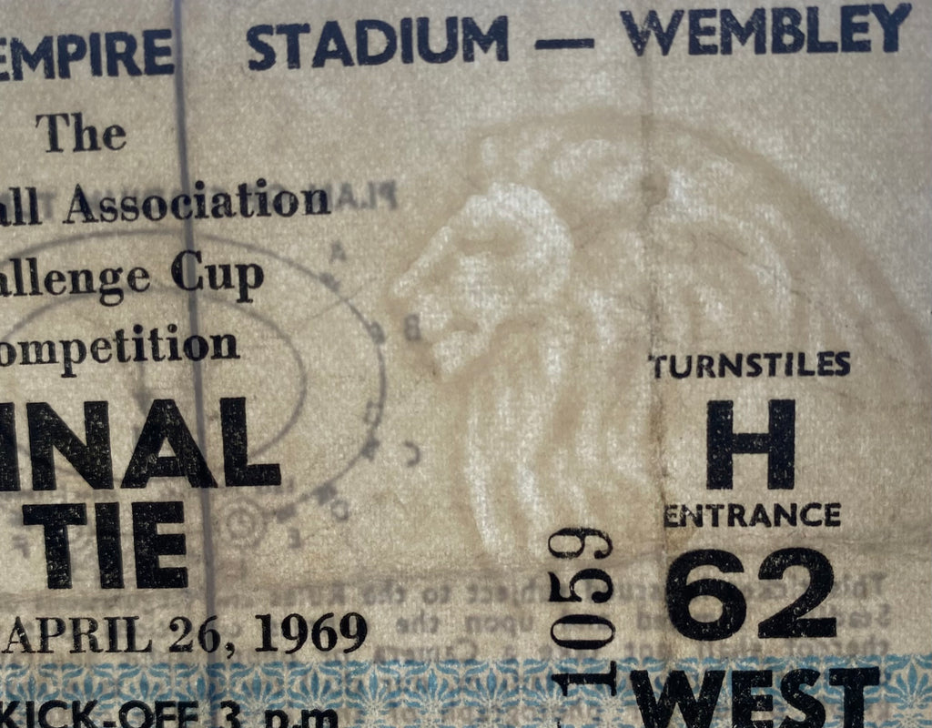 1969 ORIGINAL FA CUP FINAL TICKET LEICESTER CITY V MANCHESTER CITY