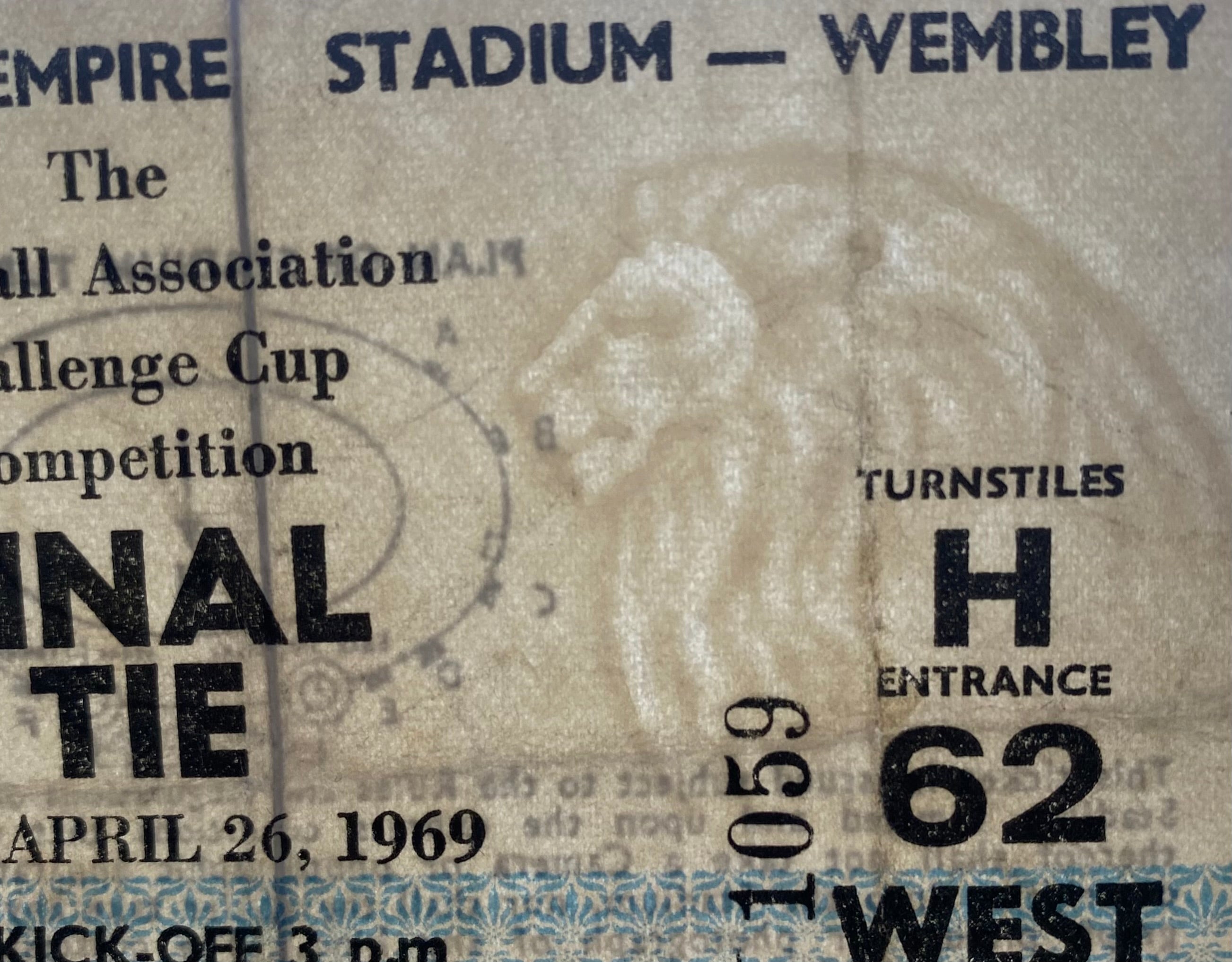 1969 ORIGINAL FA CUP FINAL TICKET LEICESTER CITY V MANCHESTER CITY
