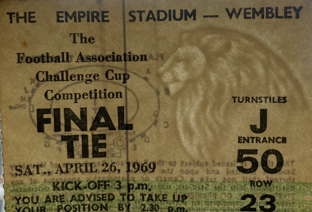1969 ORIGINAL FA CUP FINAL TICKET LEICESTER CITY V MANCHESTER CITY