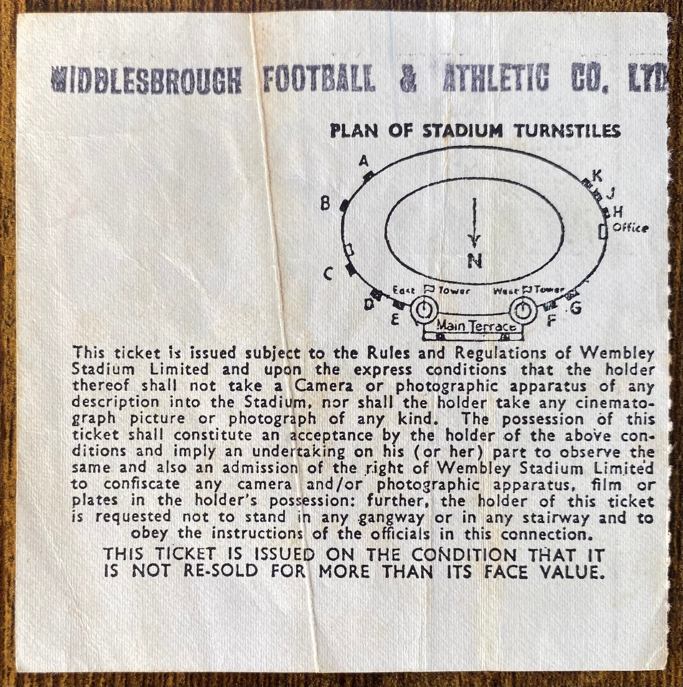 1970 ORIGINAL FA CUP FINAL TICKET CHELSEA V LEEDS UNITED