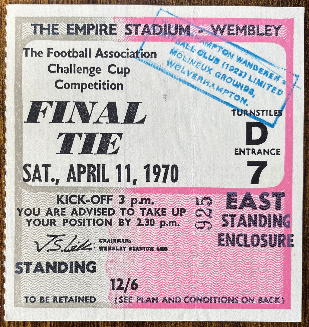 1970 ORIGINAL FA CUP FINAL TICKET CHELSEA V LEEDS UNITED