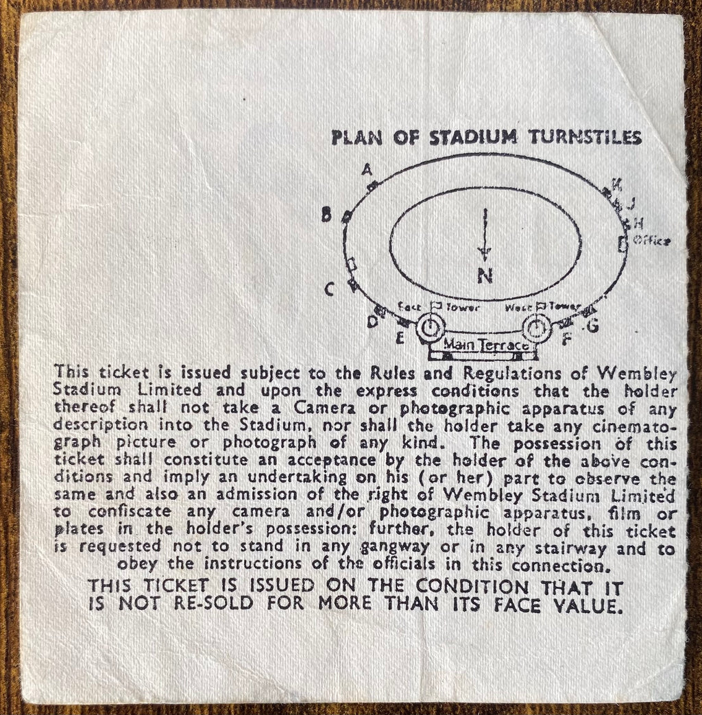 1970 ORIGINAL FA CUP FINAL TICKET CHELSEA V LEEDS UNITED