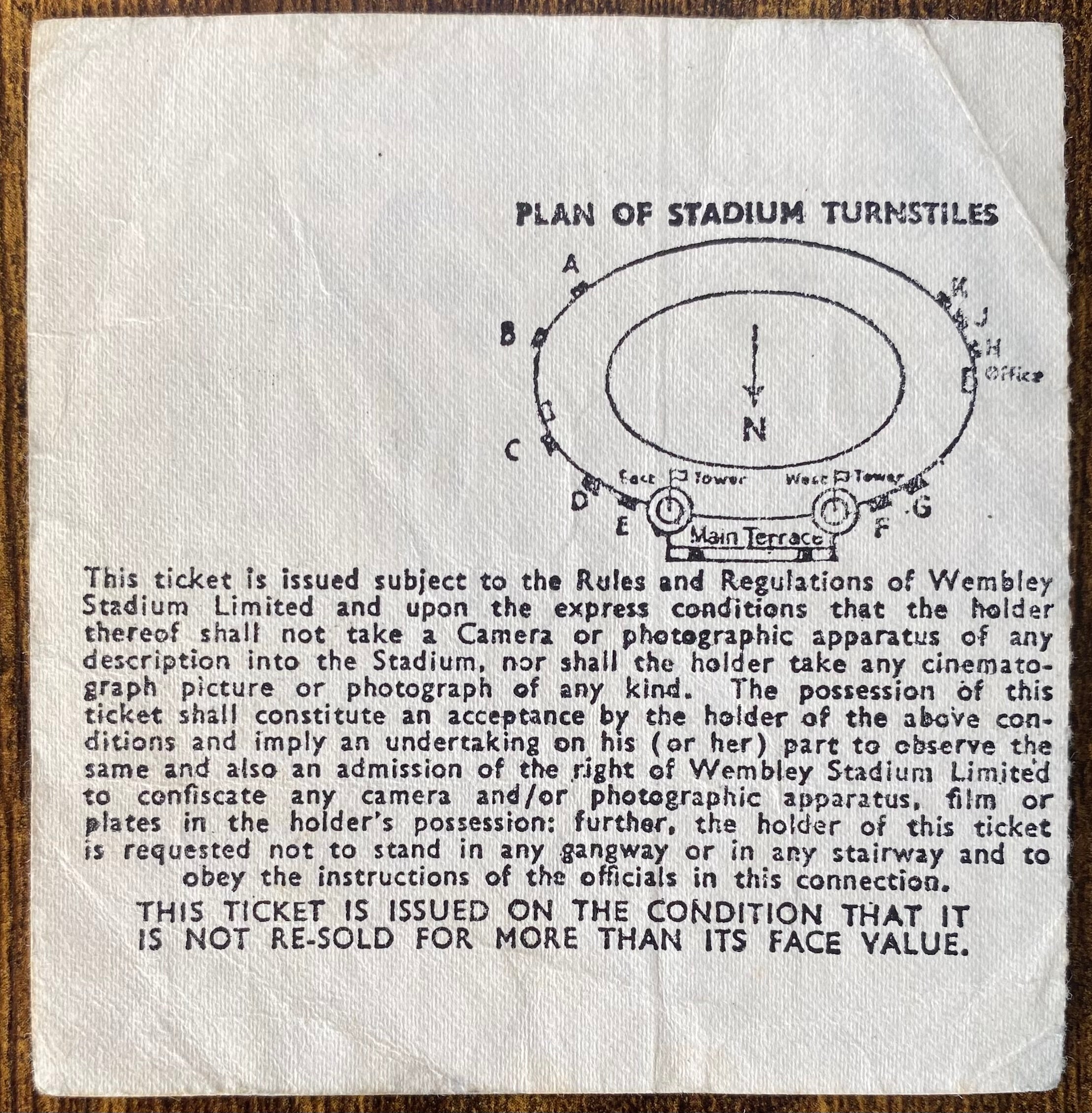 1970 ORIGINAL FA CUP FINAL TICKET CHELSEA V LEEDS UNITED