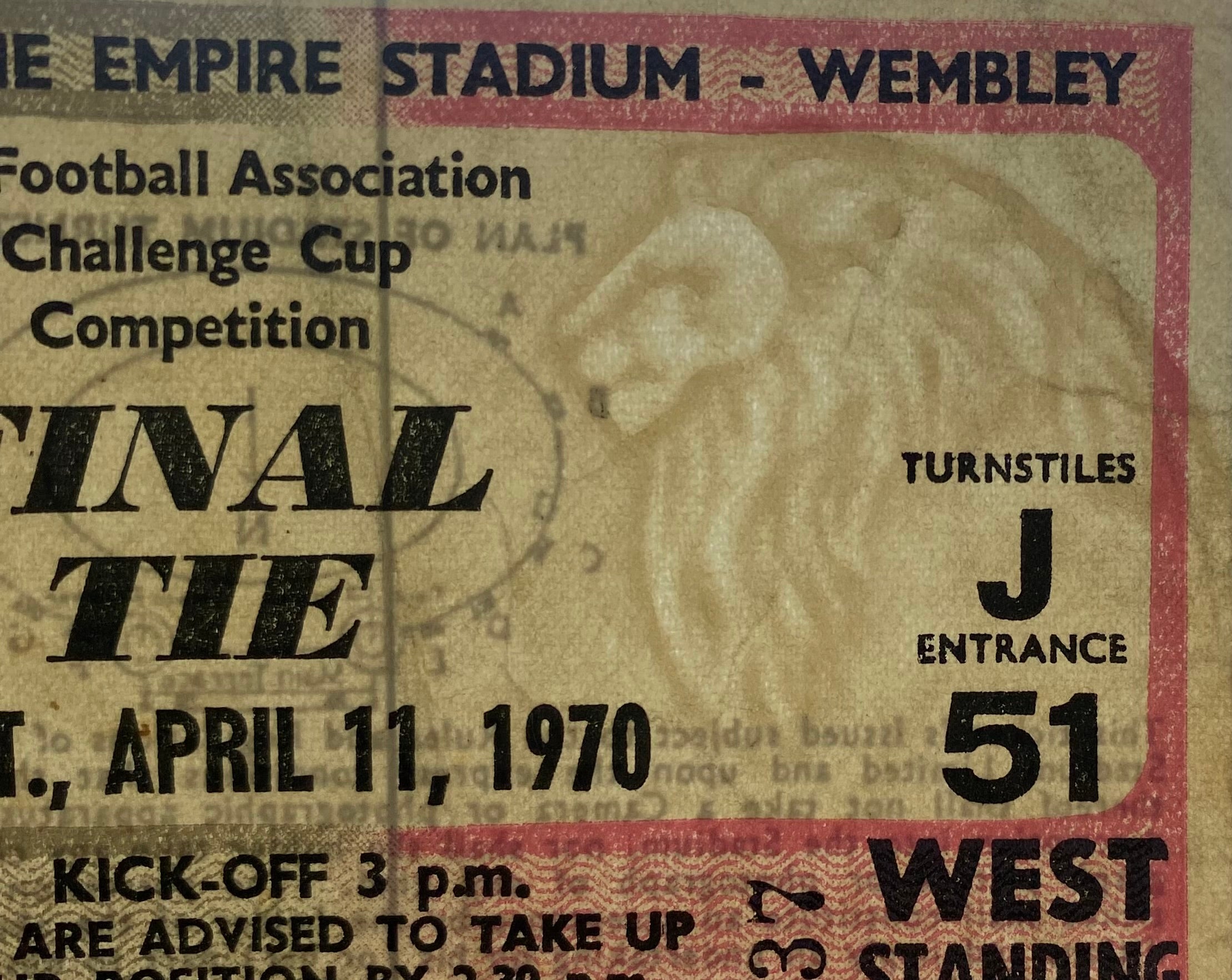 1970 ORIGINAL FA CUP FINAL TICKET CHELSEA V LEEDS UNITED
