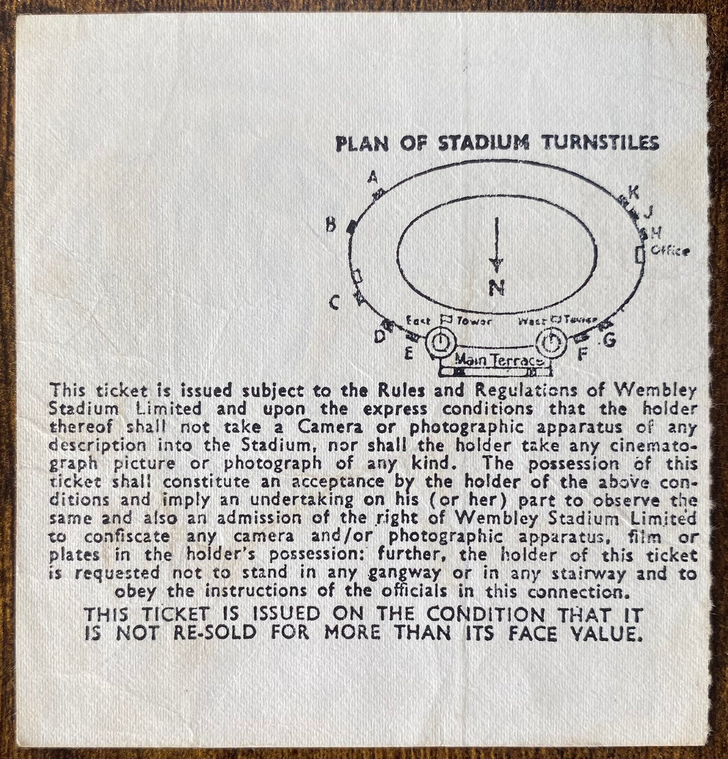 1970 ORIGINAL FA CUP FINAL TICKET CHELSEA V LEEDS UNITED