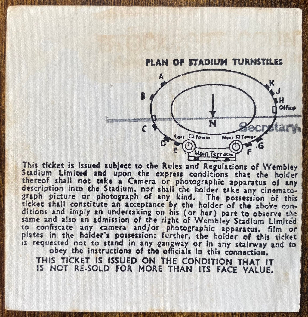 1970 ORIGINAL FA CUP FINAL TICKET CHELSEA V LEEDS UNITED