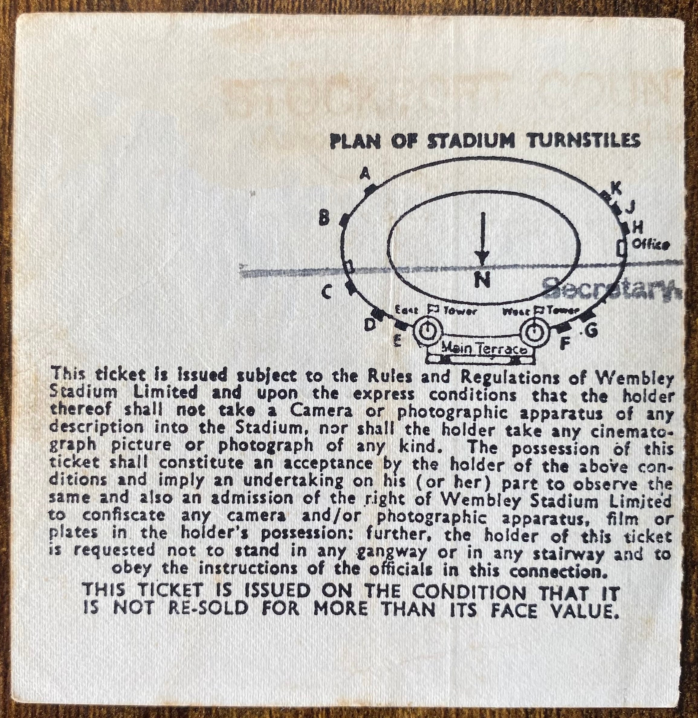 1970 ORIGINAL FA CUP FINAL TICKET CHELSEA V LEEDS UNITED