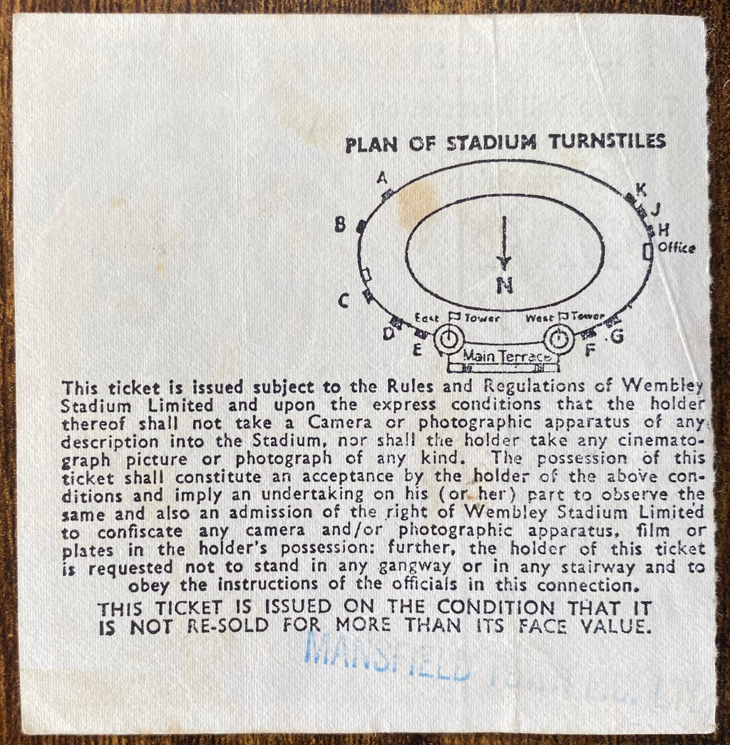 1970 ORIGINAL FA CUP FINAL TICKET CHELSEA V LEEDS UNITED