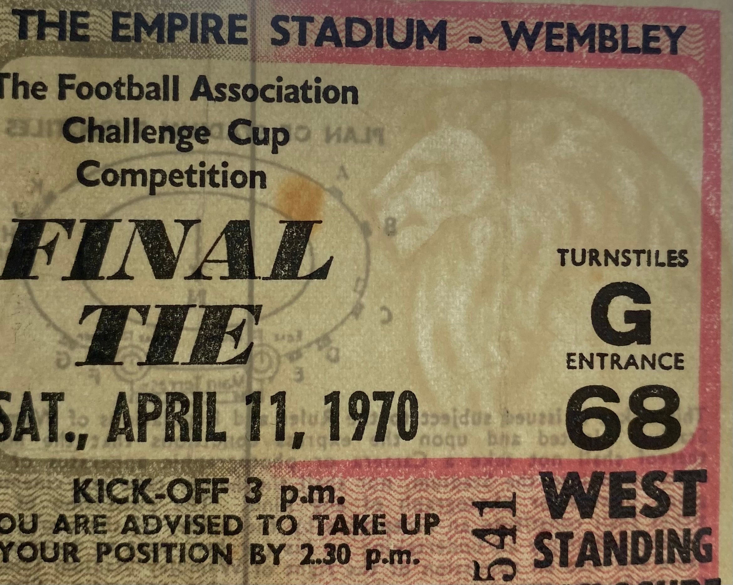 1970 ORIGINAL FA CUP FINAL TICKET CHELSEA V LEEDS UNITED
