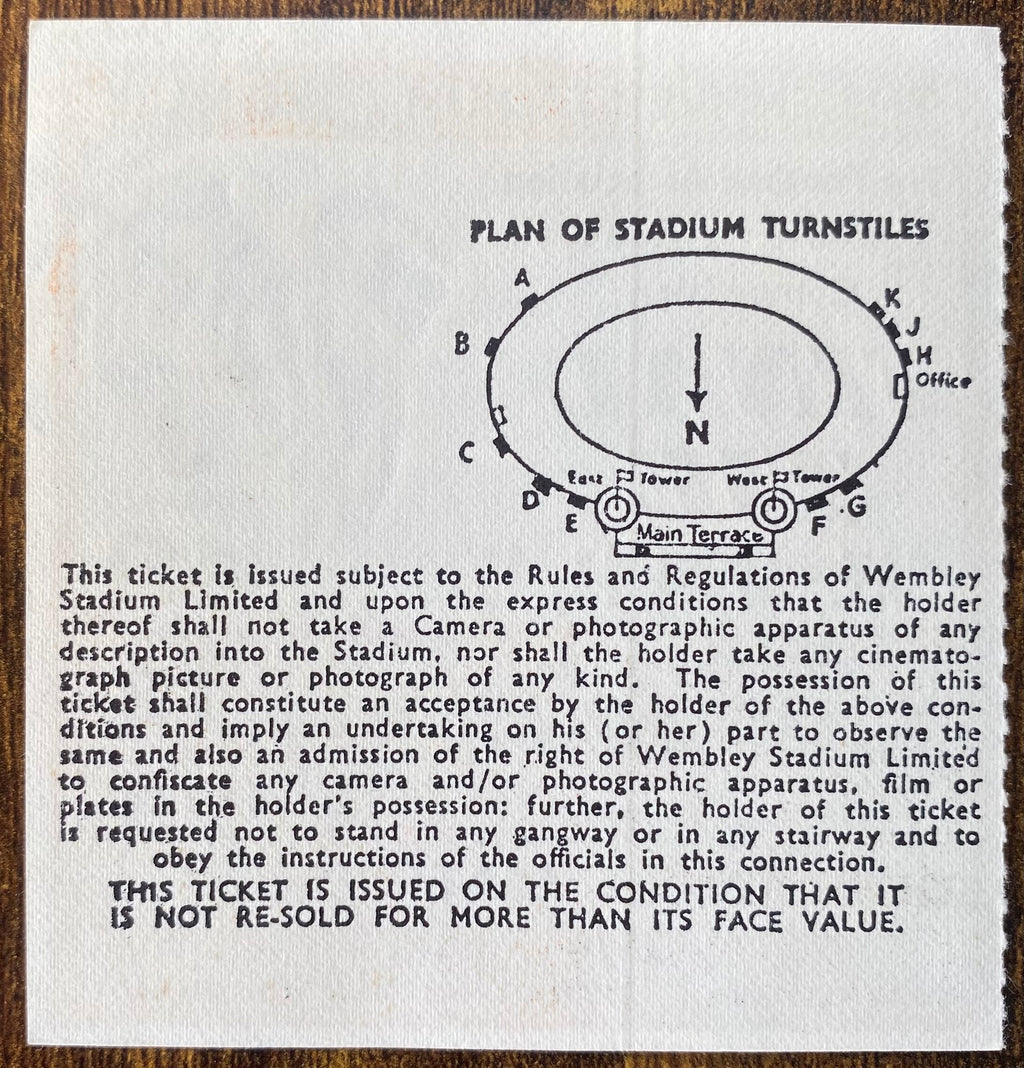 1970 ORIGINAL FA CUP FINAL TICKET CHELSEA V LEEDS UNITED