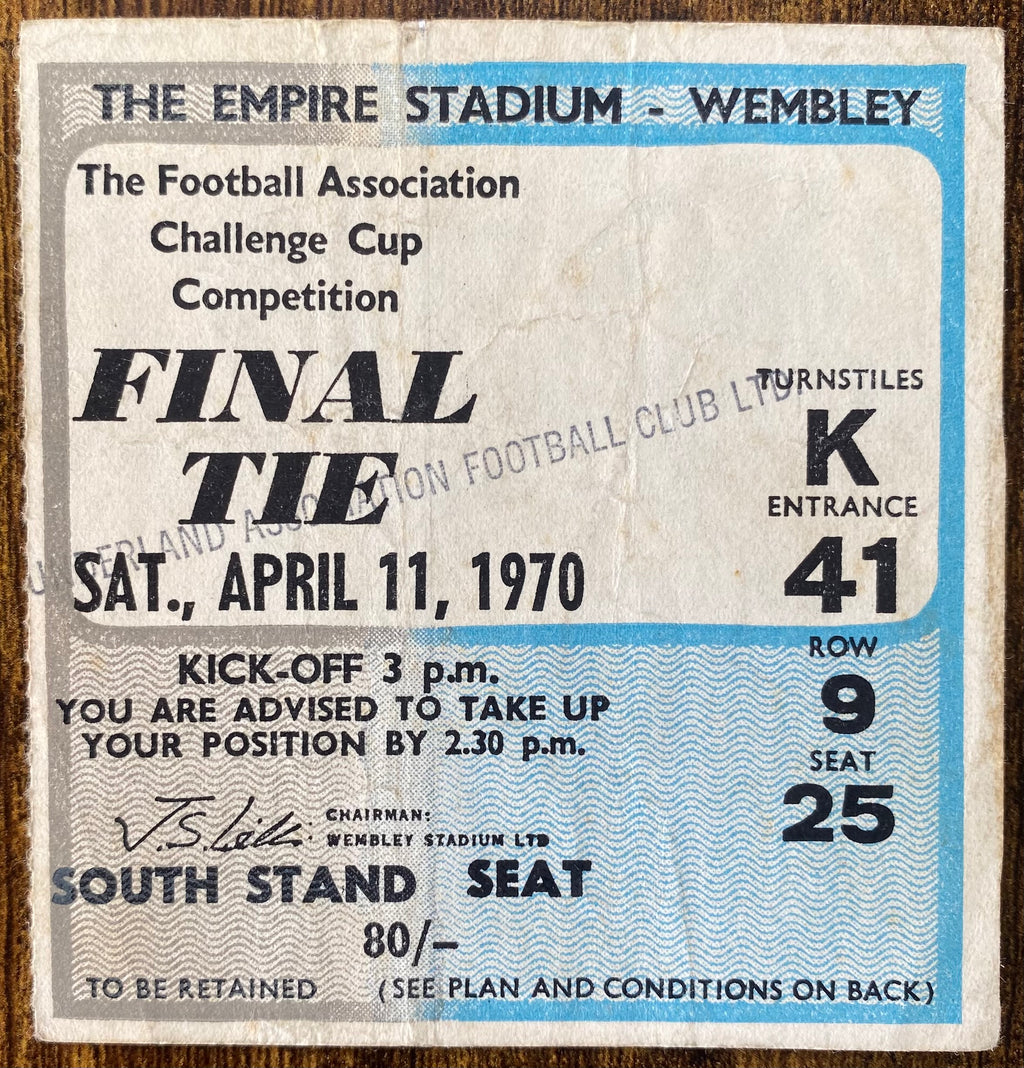 1970 ORIGINAL FA CUP FINAL TICKET CHELSEA V LEEDS UNITED