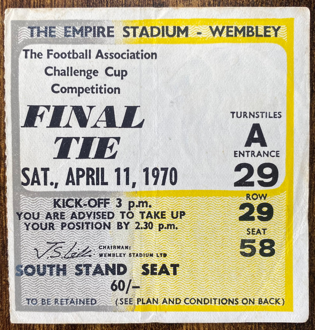 1970 ORIGINAL FA CUP FINAL TICKET CHELSEA V LEEDS UNITED