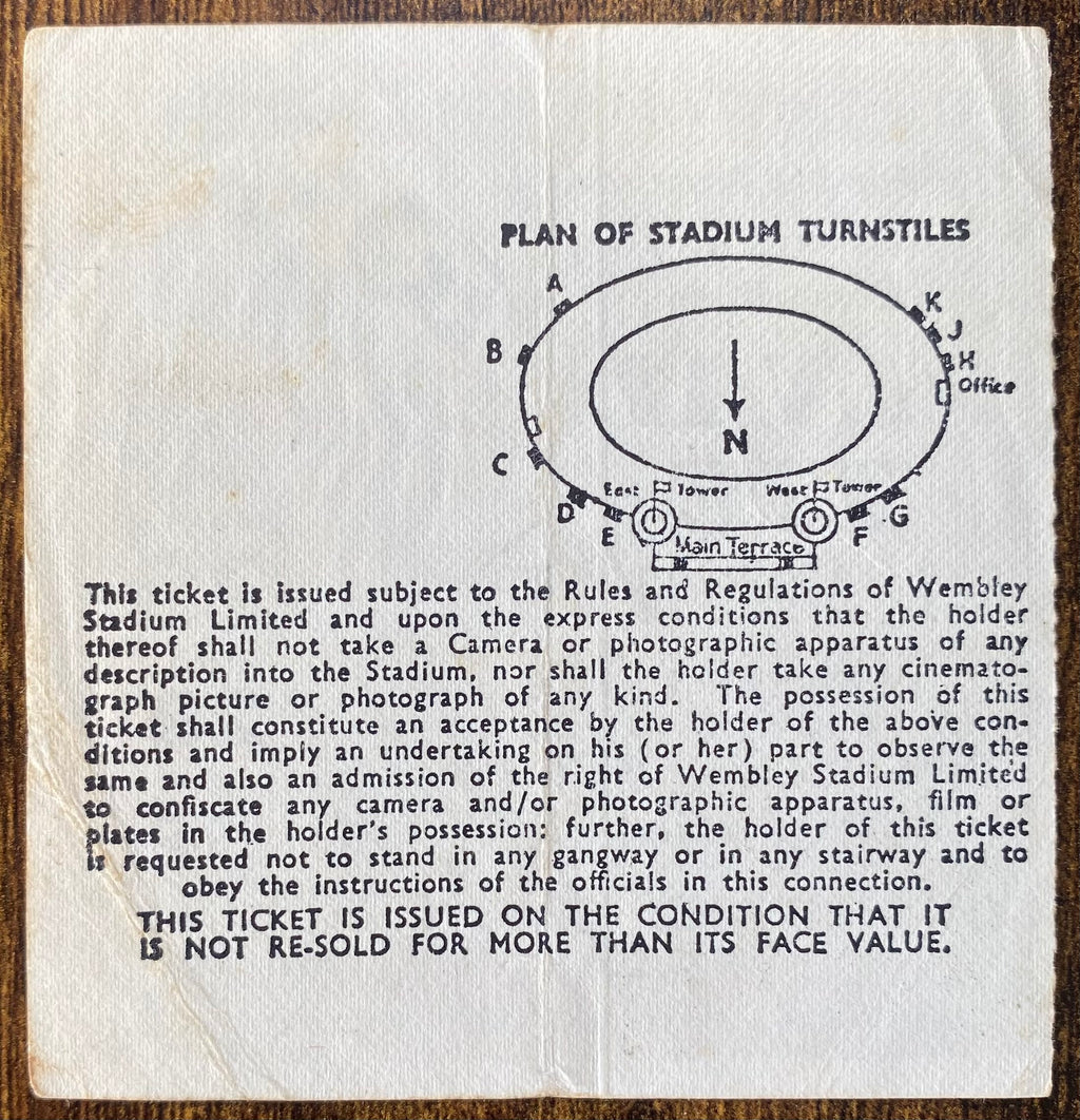 1970 ORIGINAL FA CUP FINAL TICKET CHELSEA V LEEDS UNITED