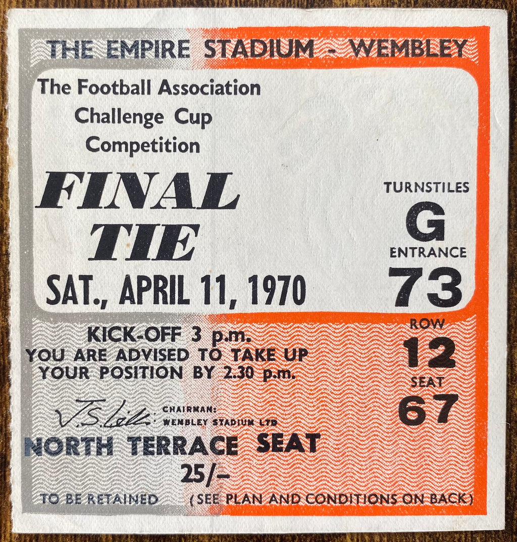 1970 ORIGINAL FA CUP FINAL TICKET CHELSEA V LEEDS UNITED