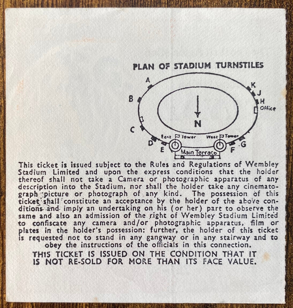 1970 ORIGINAL FA CUP FINAL TICKET CHELSEA V LEEDS UNITED