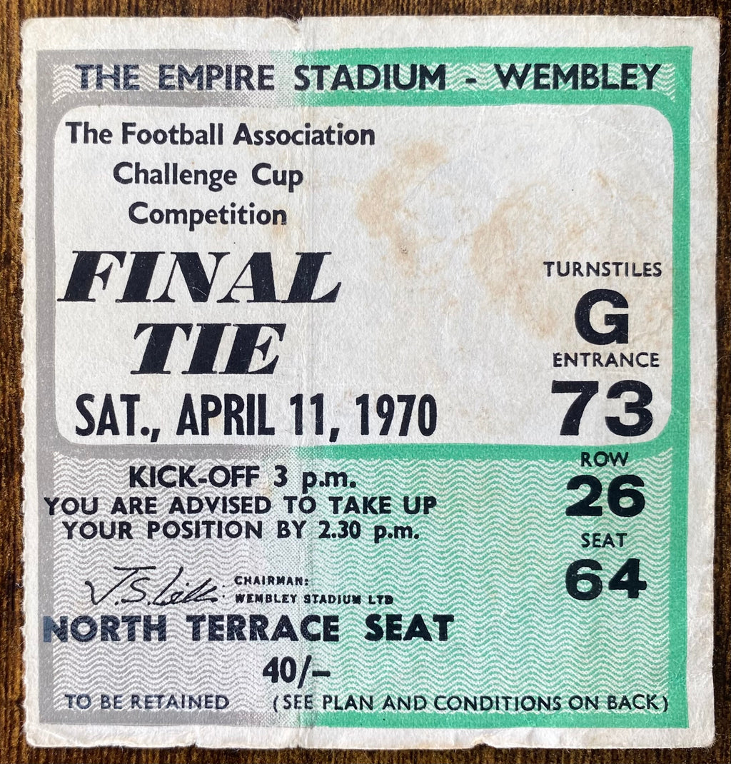 1970 ORIGINAL FA CUP FINAL TICKET CHELSEA V LEEDS UNITED
