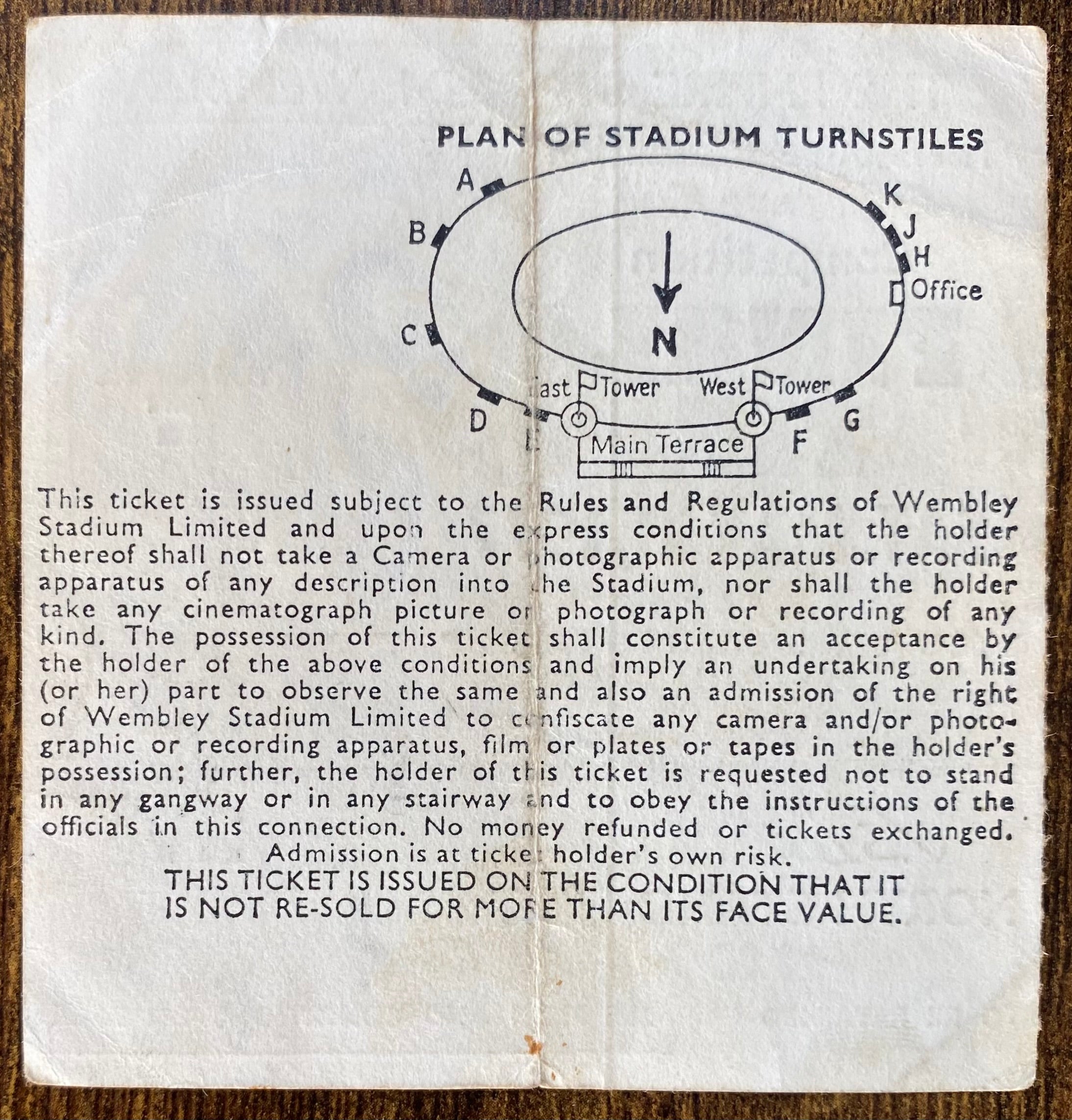 1977 ORIGINAL FA CUP FINAL TICKET LIVERPOOL V MANCHESTER UNITED