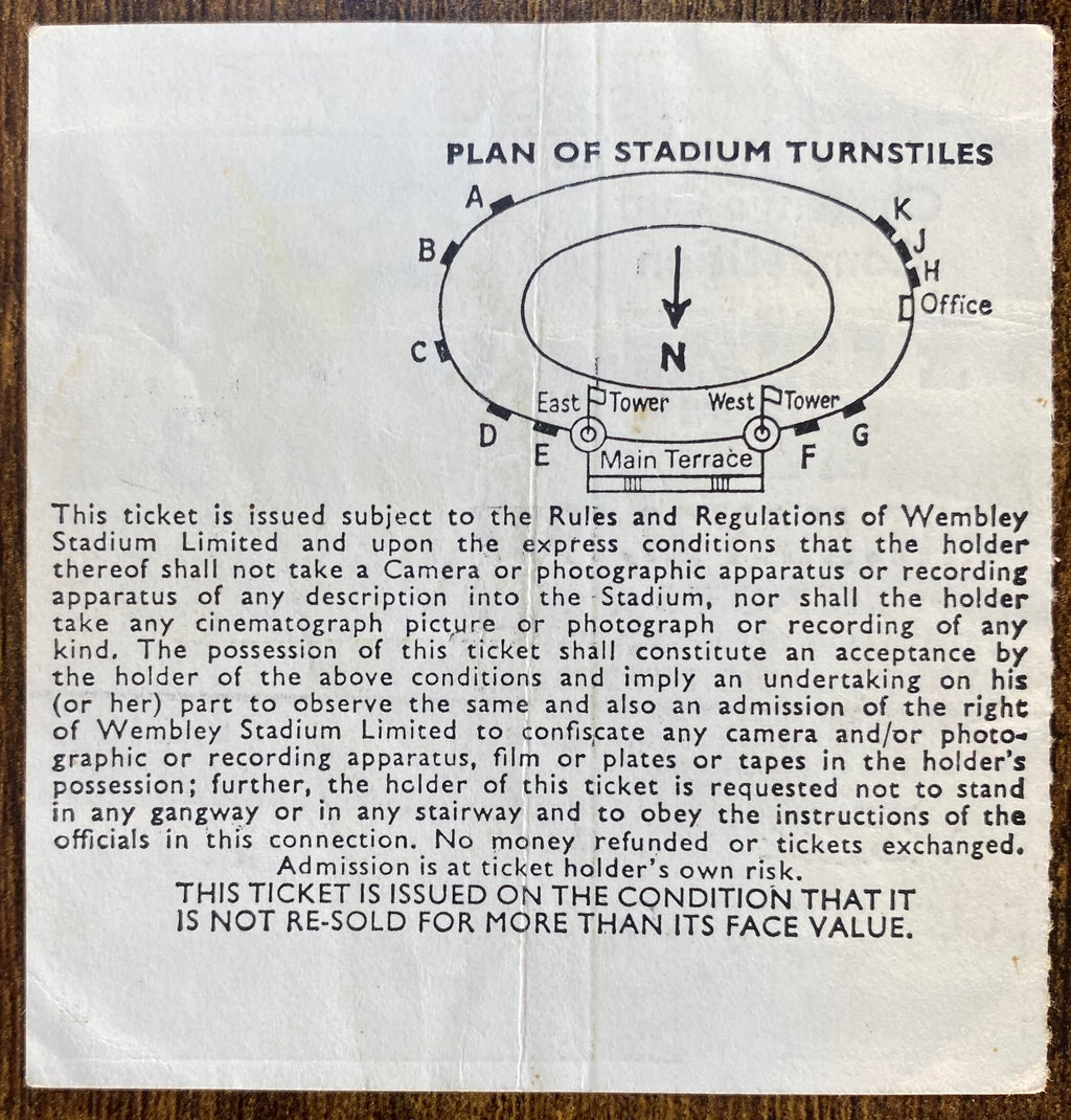 1977 ORIGINAL FA CUP FINAL TICKET LIVERPOOL V MANCHESTER UNITED