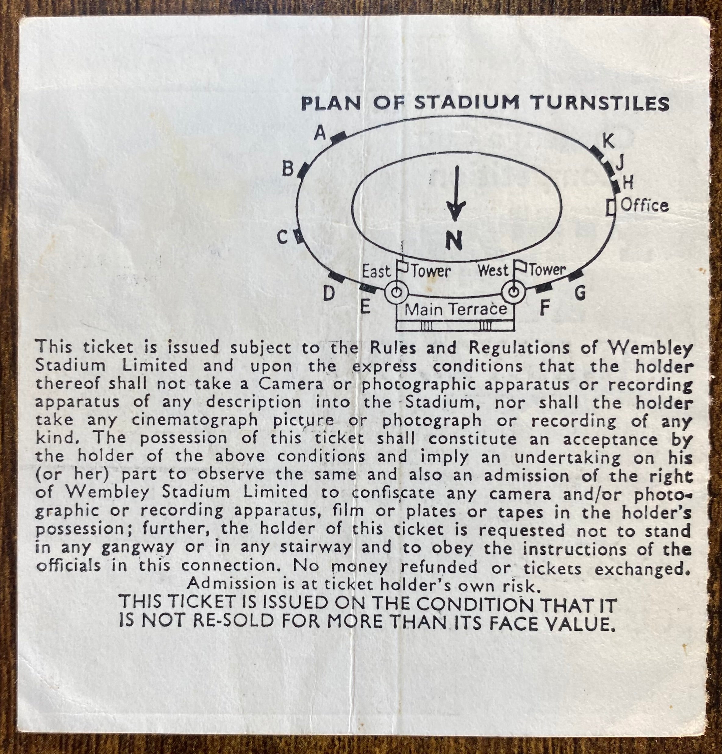 1977 ORIGINAL FA CUP FINAL TICKET LIVERPOOL V MANCHESTER UNITED