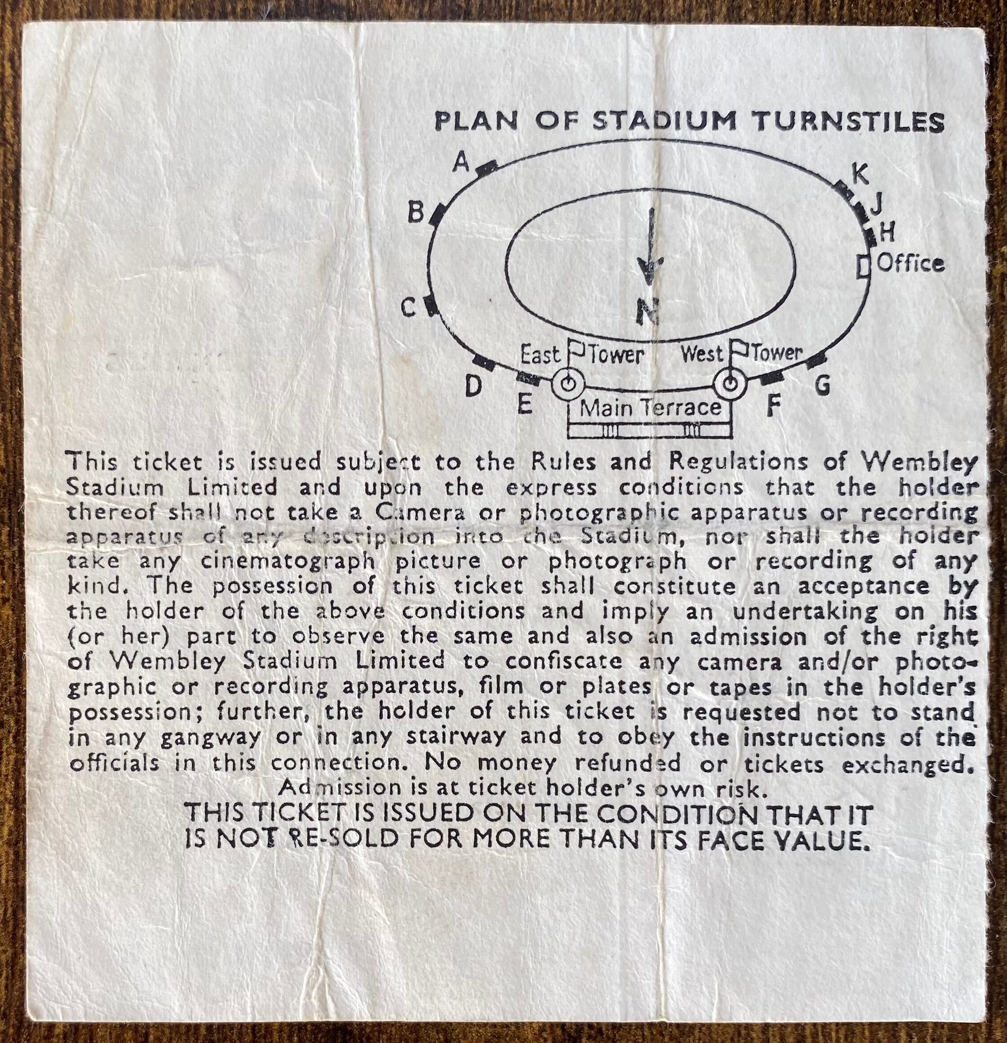 1977 ORIGINAL FA CUP FINAL TICKET LIVERPOOL V MANCHESTER UNITED